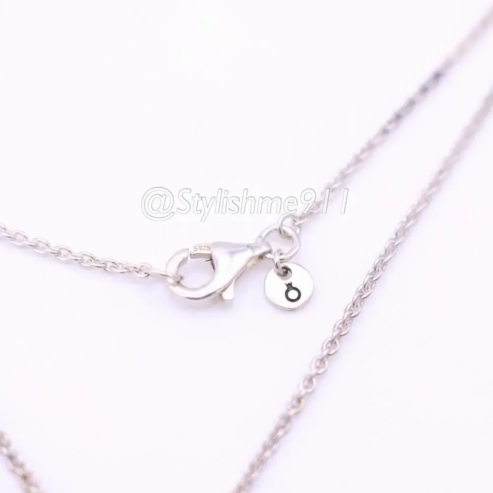 Authentic PANDORA Shards of Sparkle Necklace with Baguette Cut Zirconia